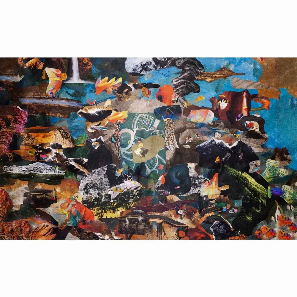 Pièces uniques - Dans le cercle du monde Art Mural | 90x140 cm - ELCIELA