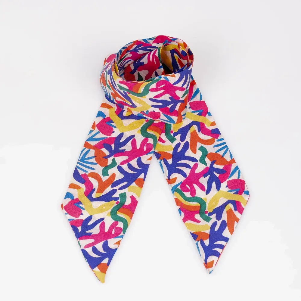 Accessoires cheveux - Boomed Flowers Silk Twilly - ELCIELA