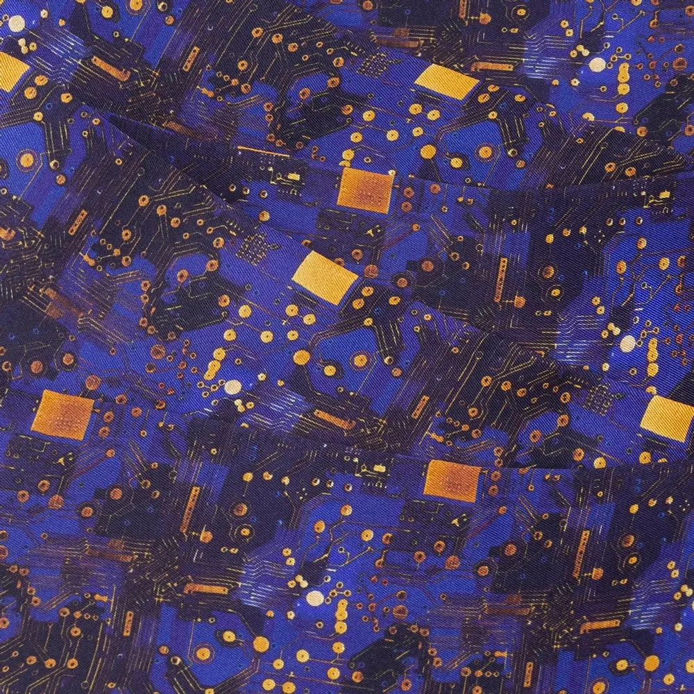 Pinces - Chipped Blue Silk Twilly - ELCIELA