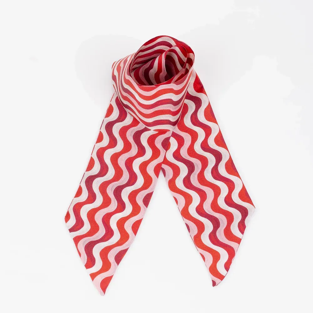 Accessoires cheveux - Red Line Silk Twilly - ELCIELA