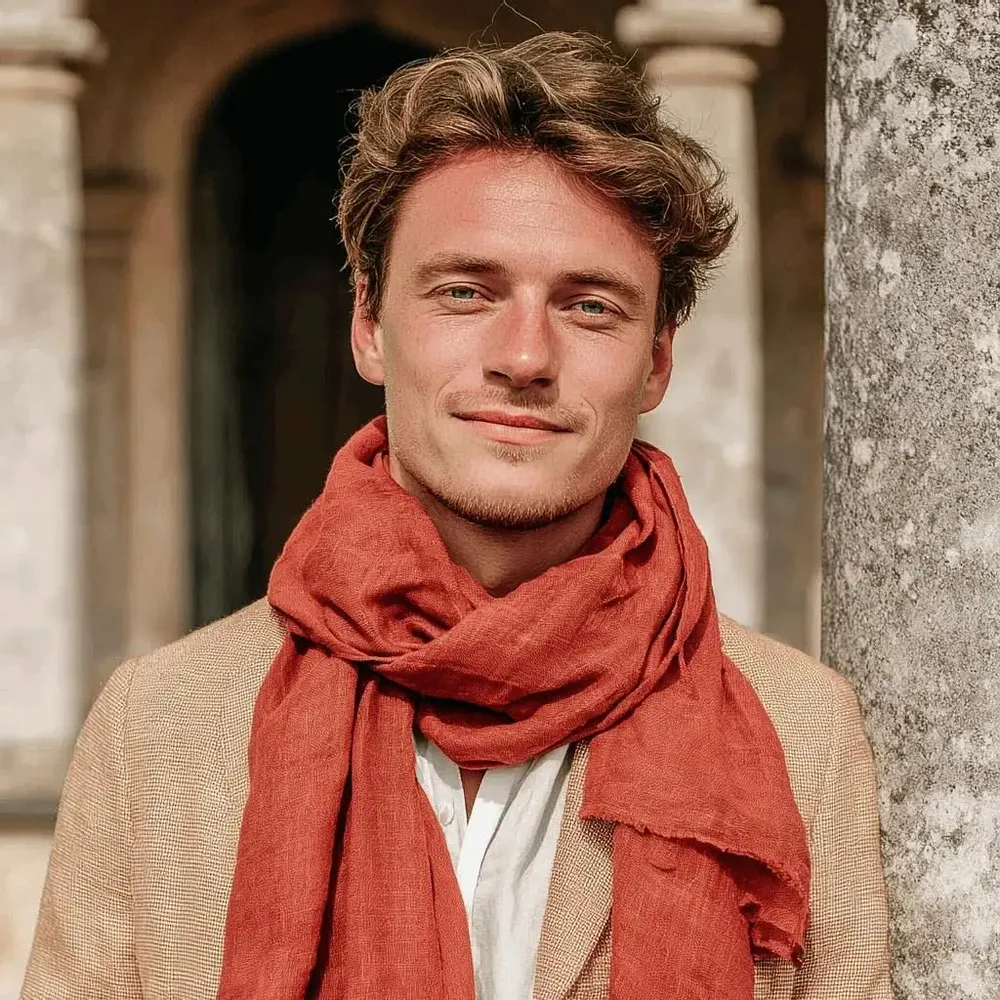 Scarves - Unisex Linen Scarf — 100% Natural Linen Unisex - 20 colors available - NORRAVILLA