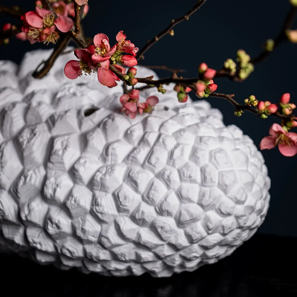 Vases - Metamorphose Testudinaria, vase, bone china, white - KLATT OBJECTS