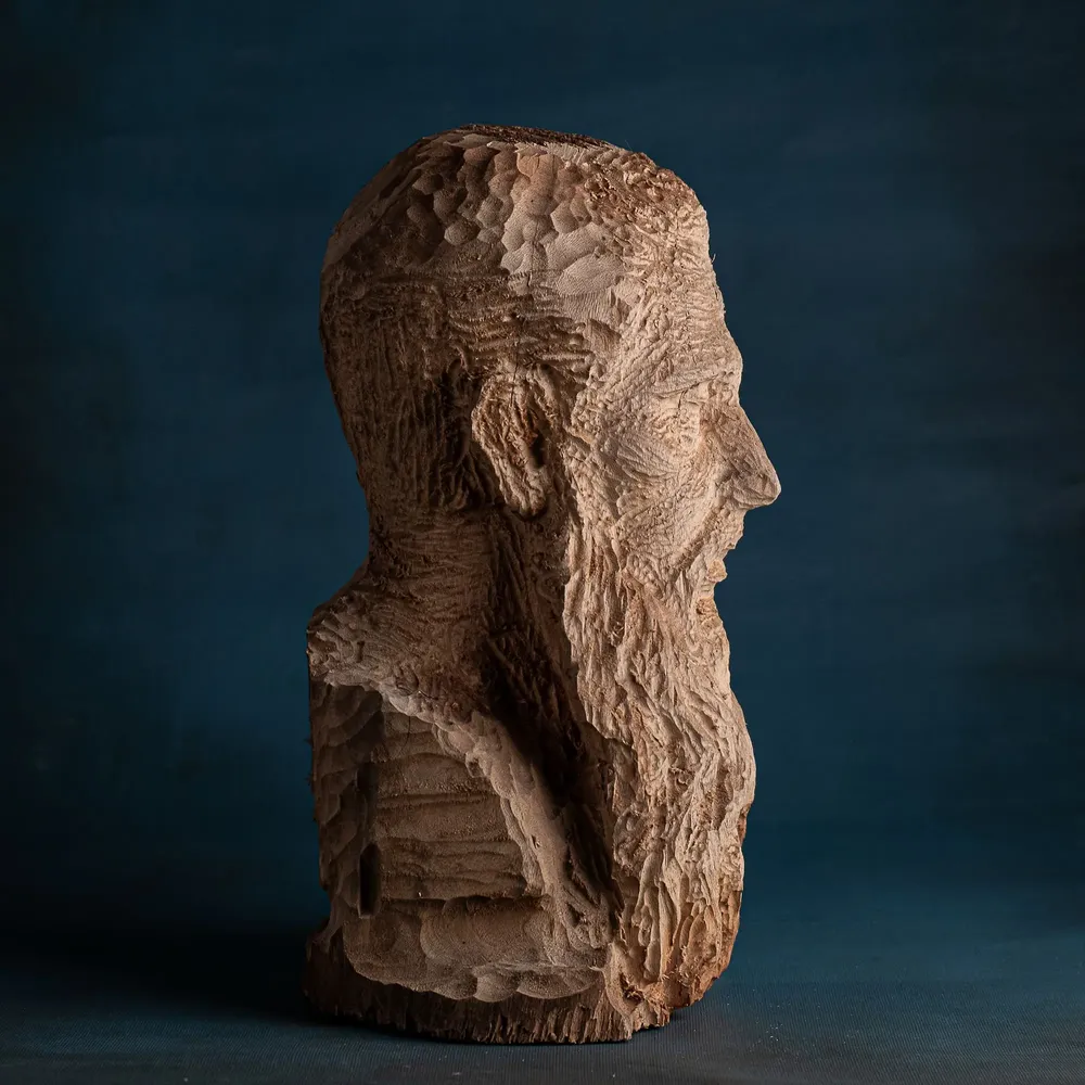 Decorative objects - Moses, wooden head, sculpture - KLATT OBJECTS