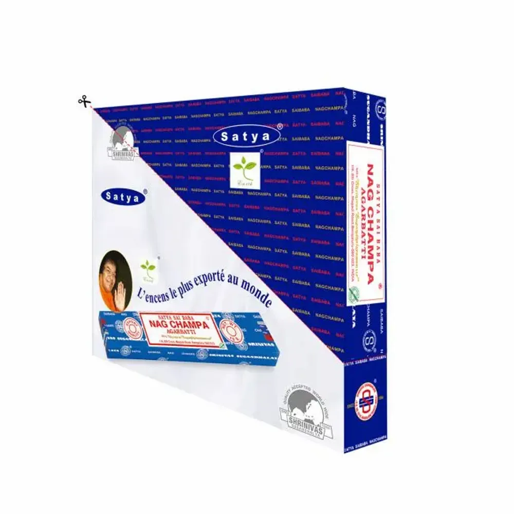 Parfums d'intérieur - Encens Satya Sai Baba Nag Champa 15g - Boîte De 12 Paquets - ARABESK