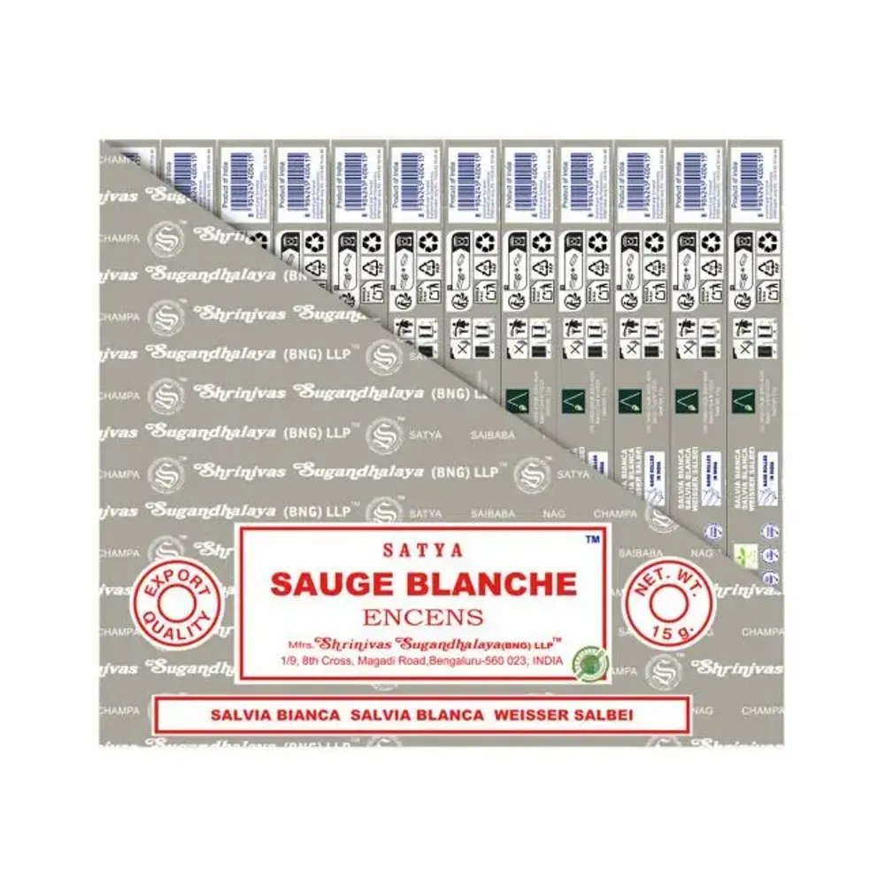 Home fragrances - Satya White Sage Incense 15g - ARABESK