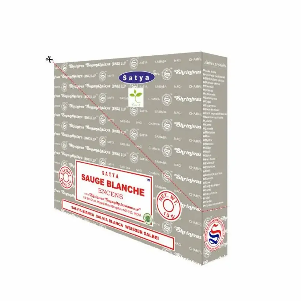 Home fragrances - Satya White Sage Incense 15g - ARABESK