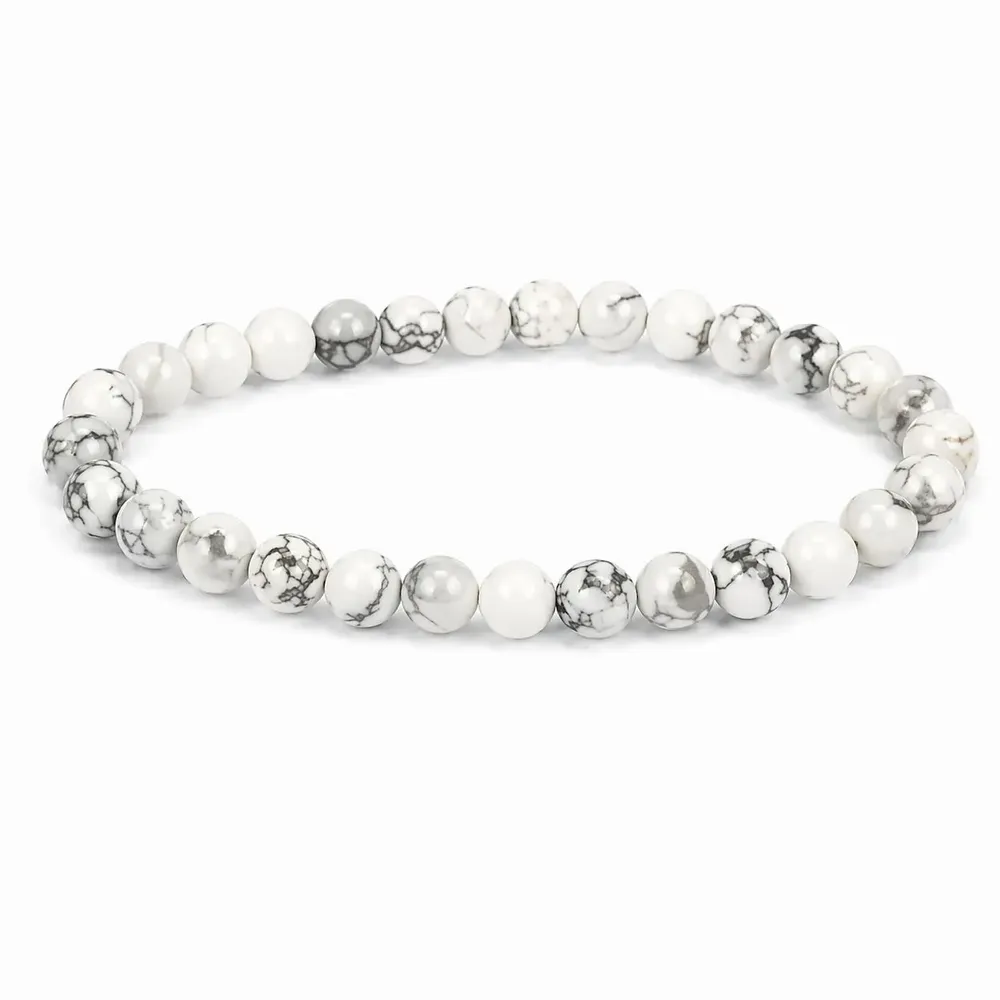 Home fragrances - Howlite Beaded Bracelet 6mm - ARABESK
