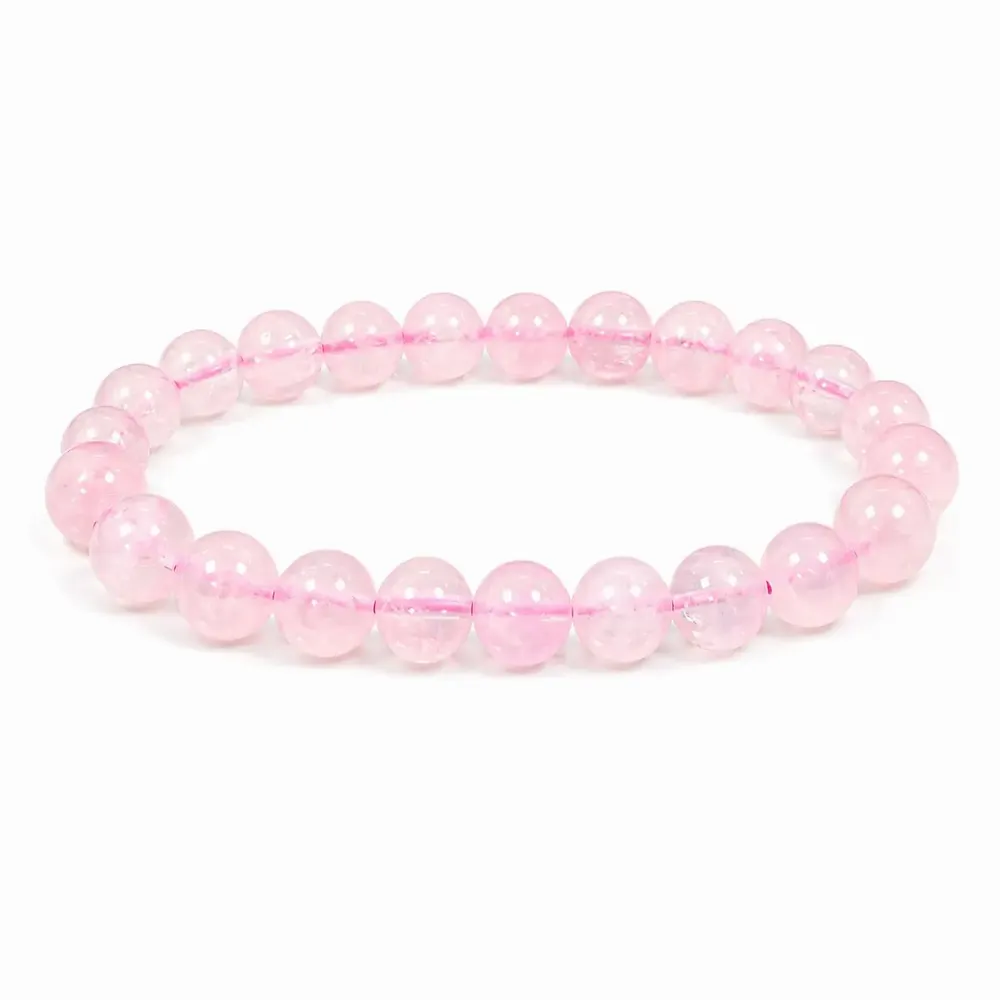 Home fragrances - Rose Quartz Beaded Bracelet 8mm - ARABESK