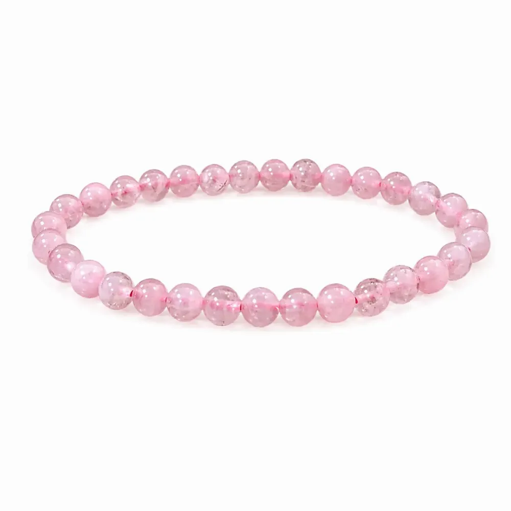 Home fragrances - Rose Quartz Bracelet with Beads 6mm - ARABESK