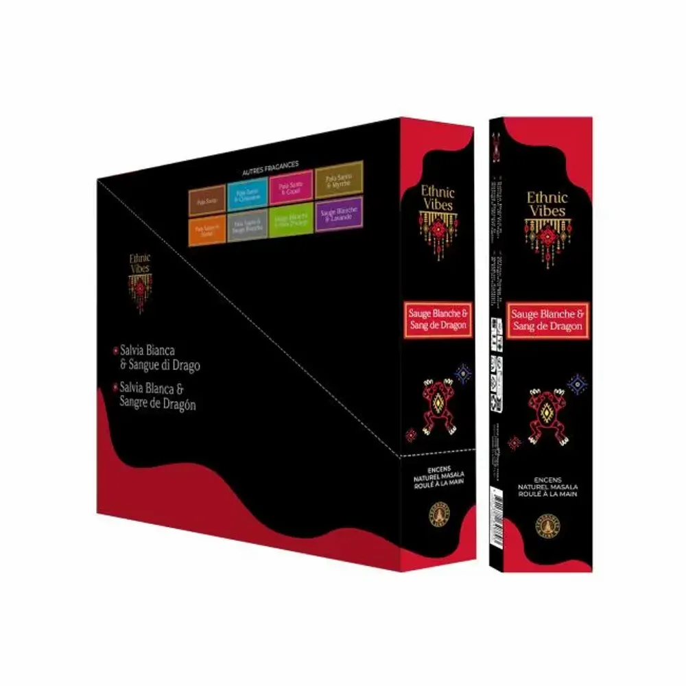 Home fragrances - Incense Fragrances & Sens Ethnic Vibes White Sage & Dragon Blood Masala 15g - ARABESK