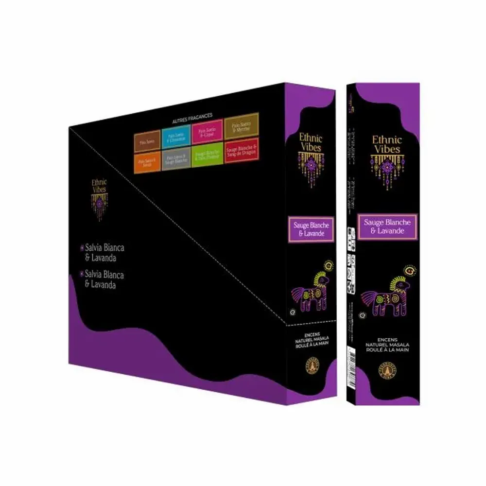 Home fragrances - Incense Fragrances & Sens Ethnic Vibes White Sage & Lavender Masala 15g - ARABESK
