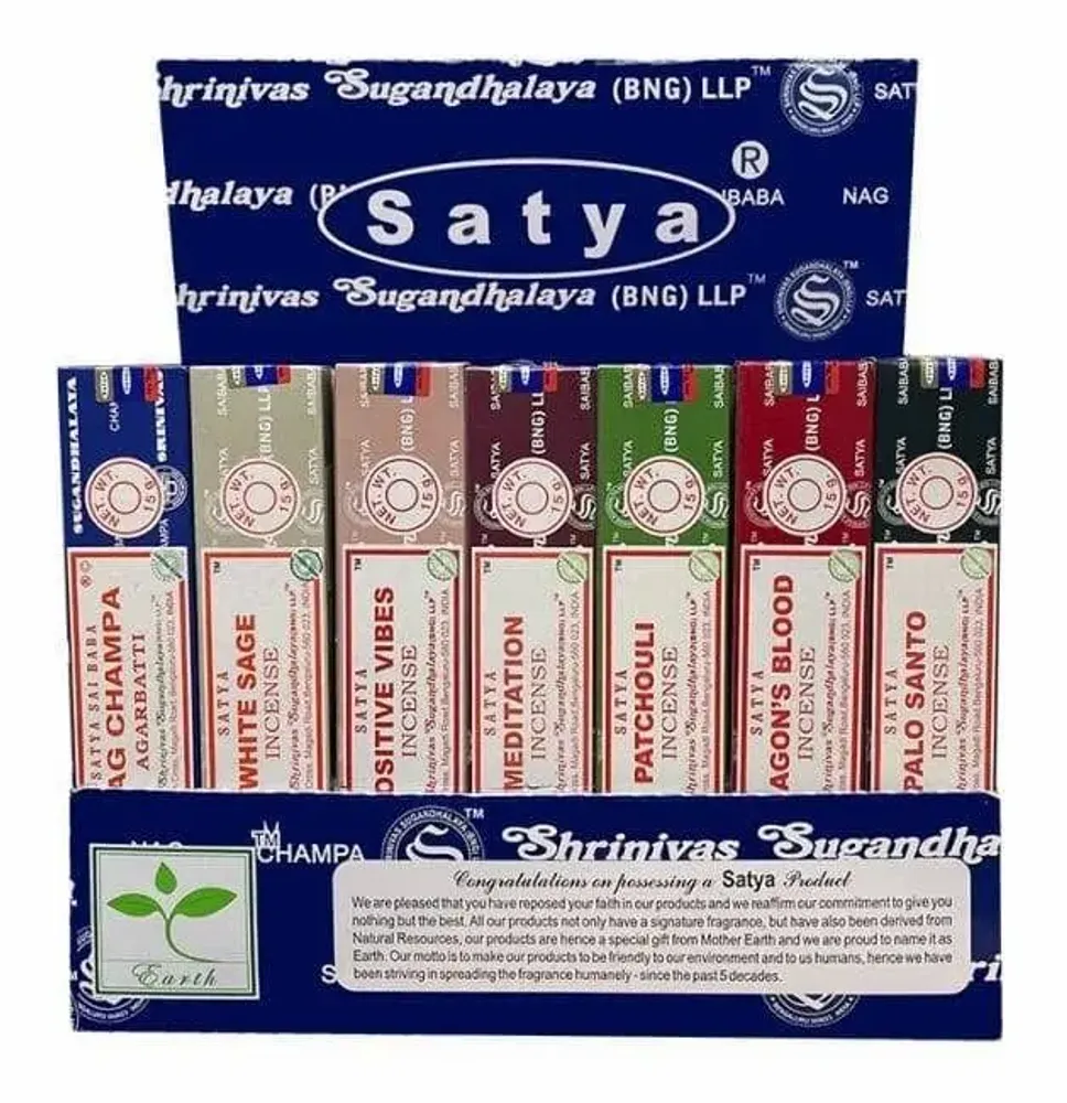 Home fragrances - Display 7 Perfumes 42 packs 15gr Satya - ARABESK