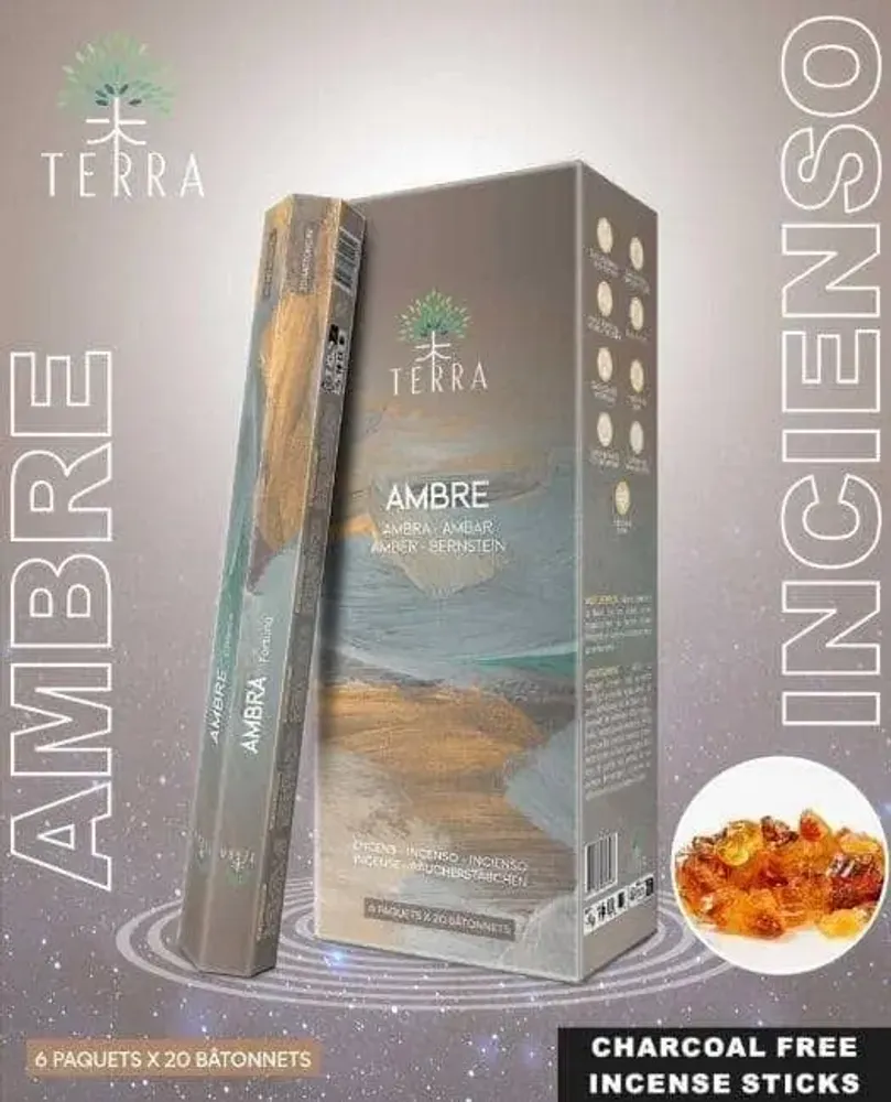Home fragrances - Terra Charcoal Free Incense Hexa - Amber 30g - ARABESK