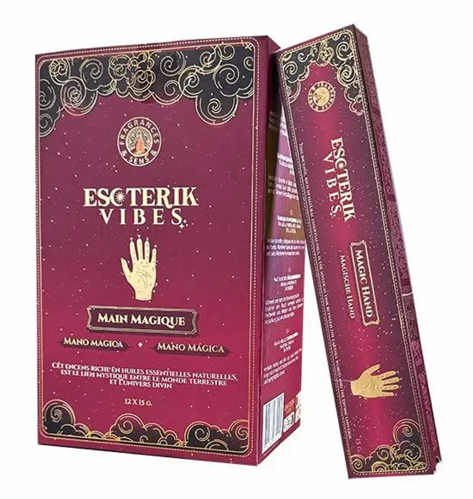 Home fragrances - Incense Fragrances & Senses Esoterik Vibes Magic Hand Masala - Box Of 12 Packs (15g) - ARABESK