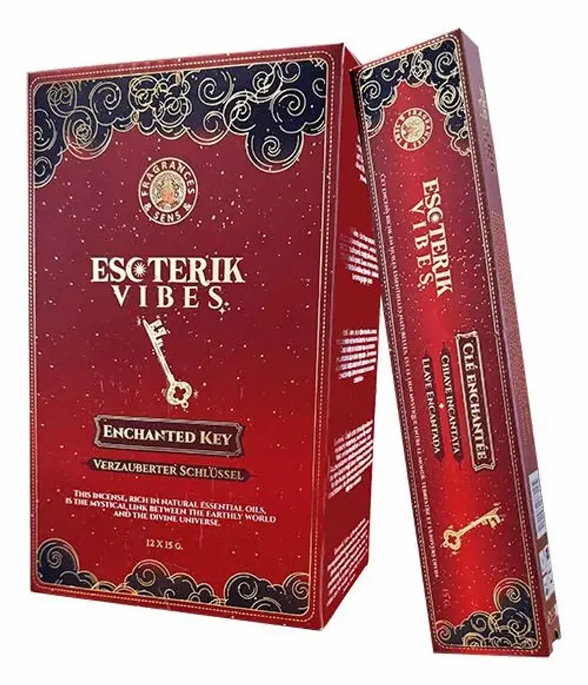 Home fragrances - Incense Fragrances & Senses Esoterik Vibes Enchanted Key Masala - Box of 12 Packs (15g) - ARABESK