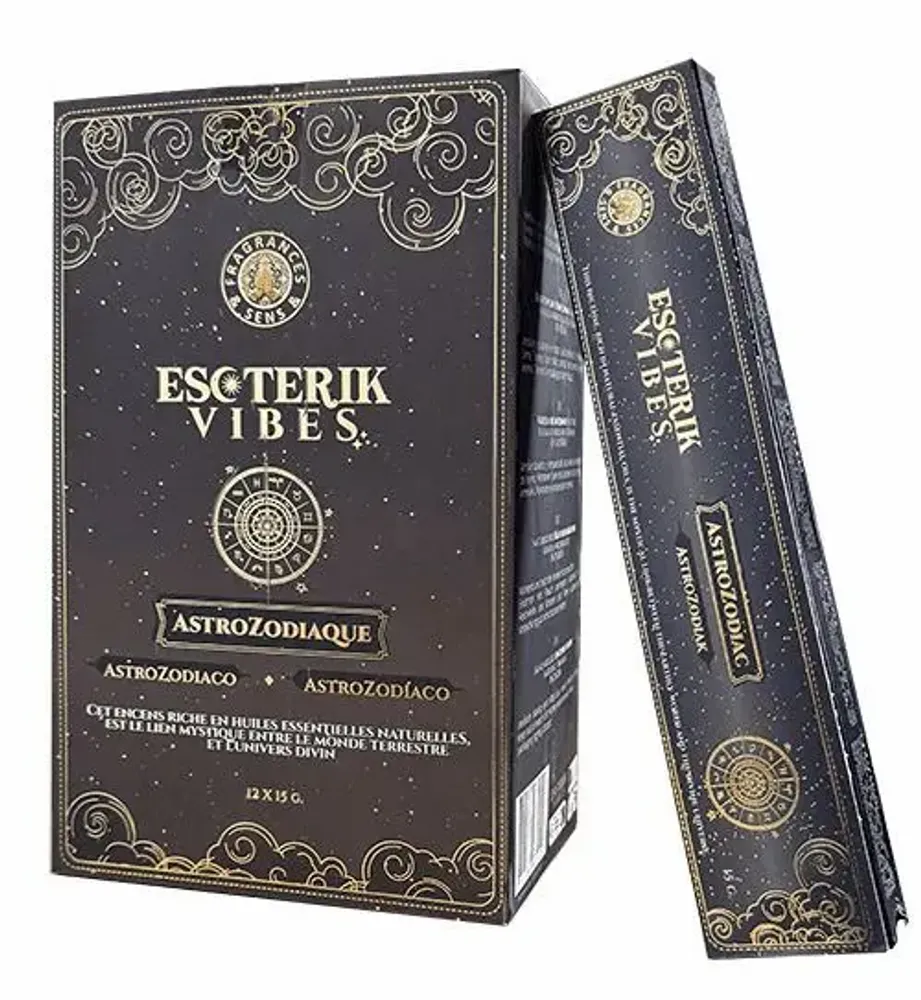 Home fragrances - Incense Fragrances & Senses Esoterik Vibes Astrozodiac Masala - Box of 12 packs (15g) - ARABESK