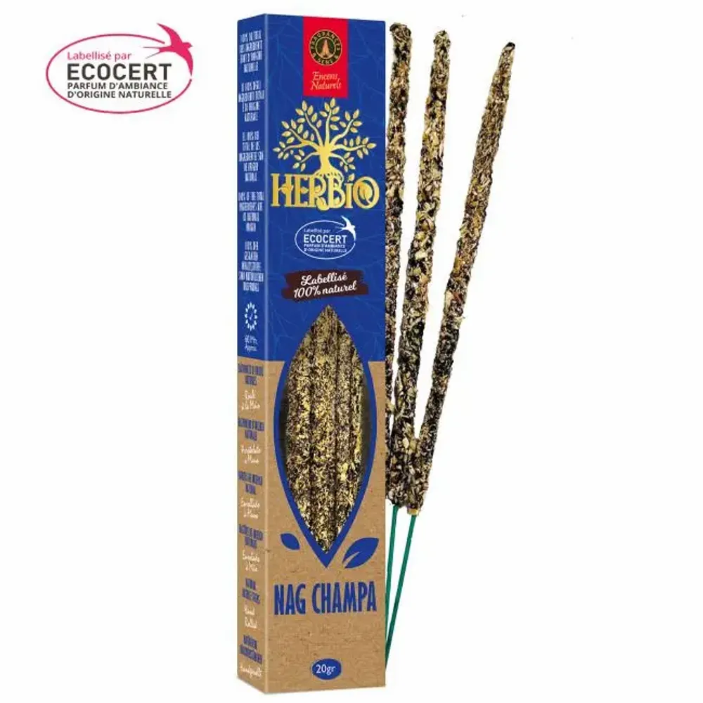 Home fragrances - Smudge Ecocert Herbio Nag Champa Incense 20g - ARABESK