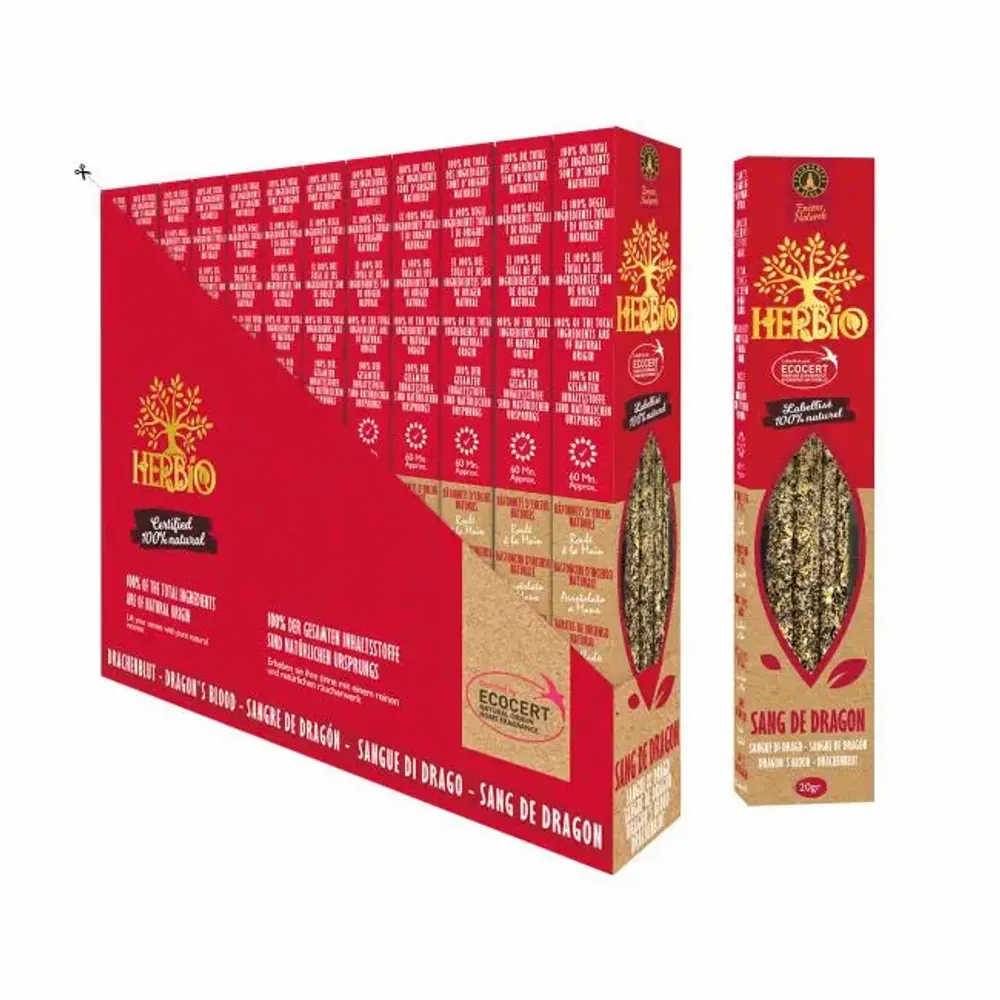 Home fragrances - Smudge Ecocert Herbio Dragon's Blood Incense 20g - ARABESK