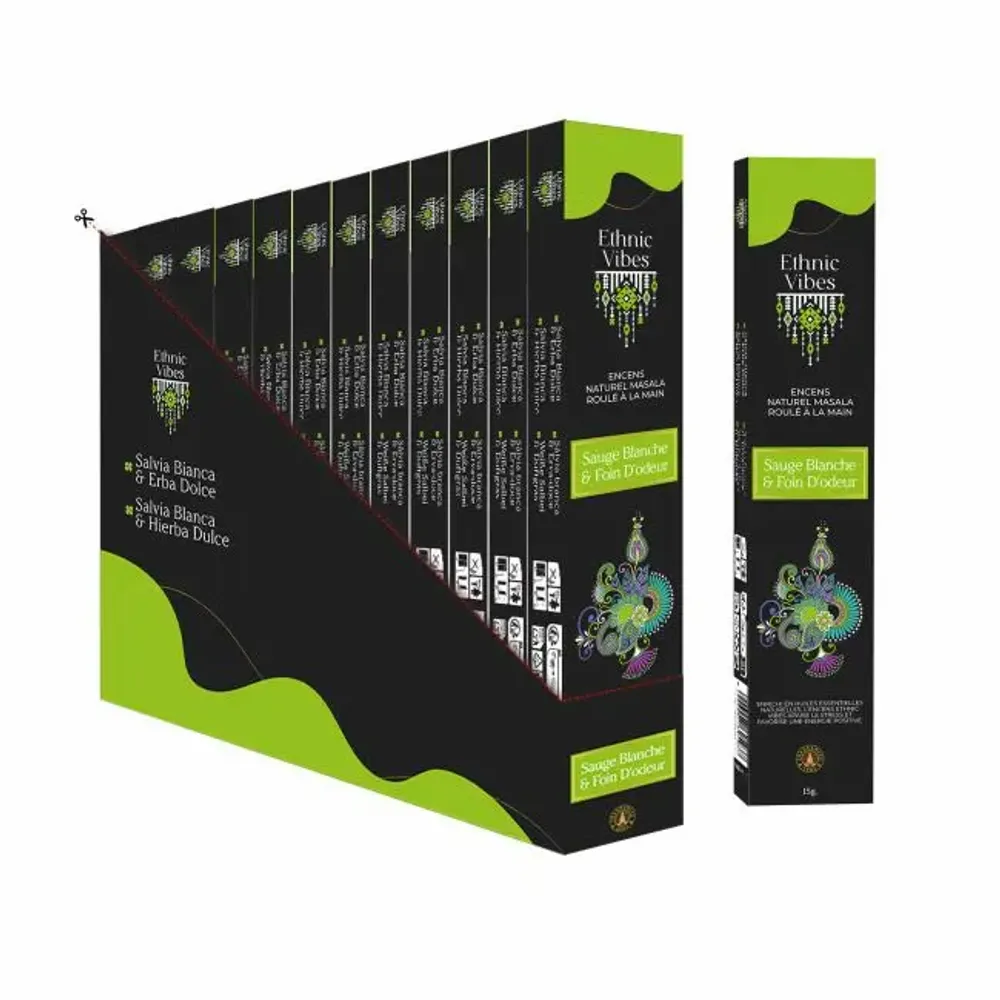 Home fragrances - Incense Fragrances & Sens Ethnic Vibes White Sage & Masala Sweetgrass 15g - ARABESK
