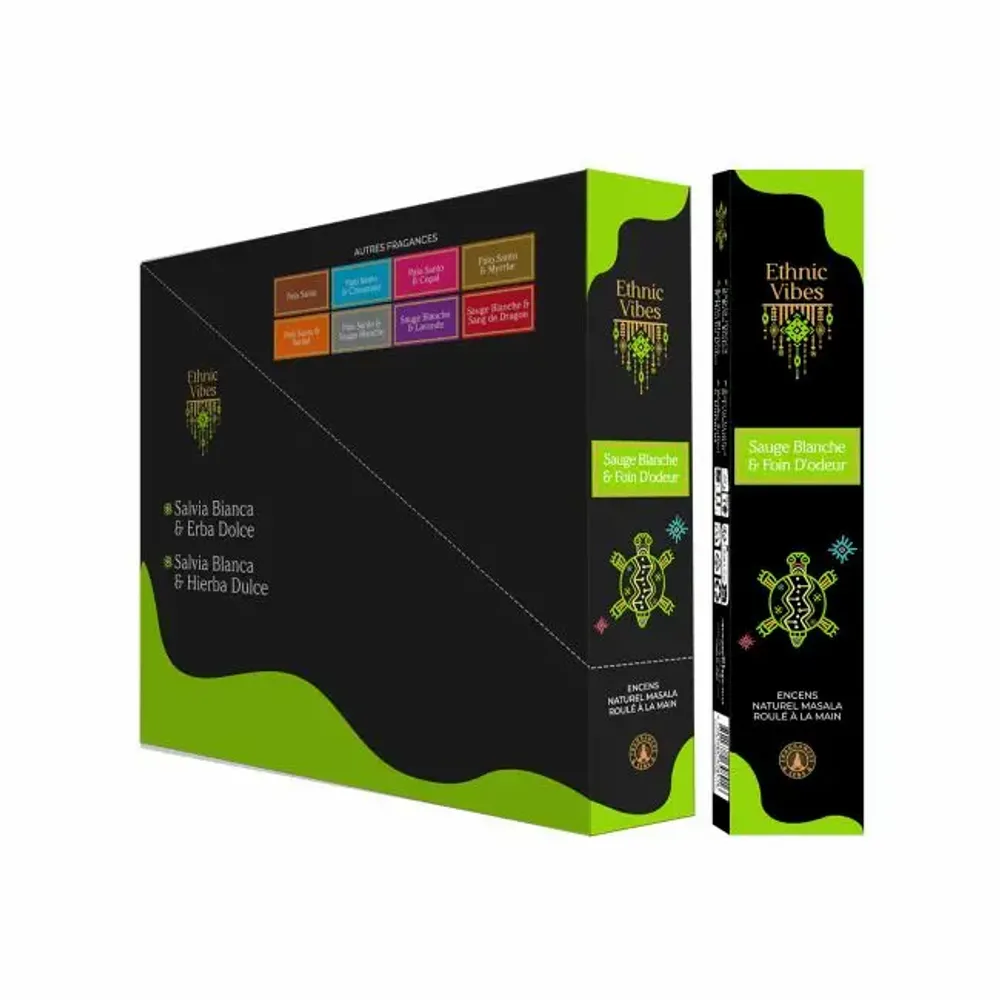 Parfums d'intérieur - Encens Fragrances & Sens Ethnic Vibes Sauge Blanche & Foin D’Odeur 15g - ARABESK