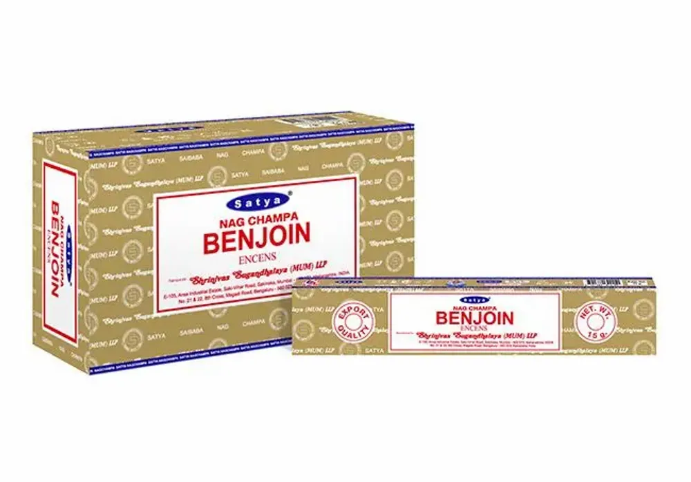 Parfums d'intérieur - Encens Satya Benjoin 15g - Boîte De 12 Paquets - ARABESK