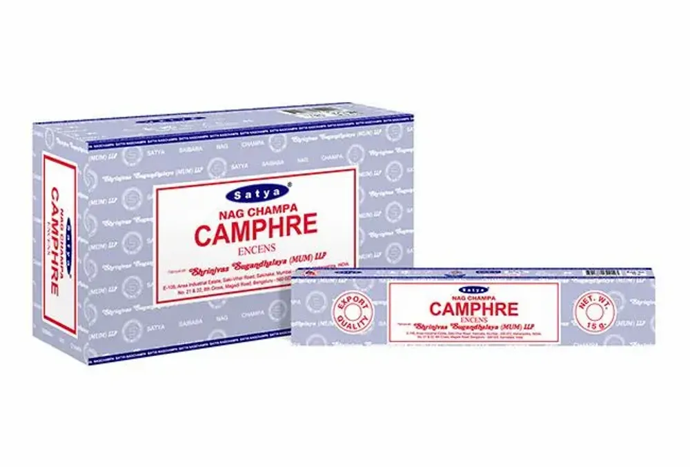 Home fragrances - Satya Camphor Incense 15g - Box of 12 Packs - ARABESK