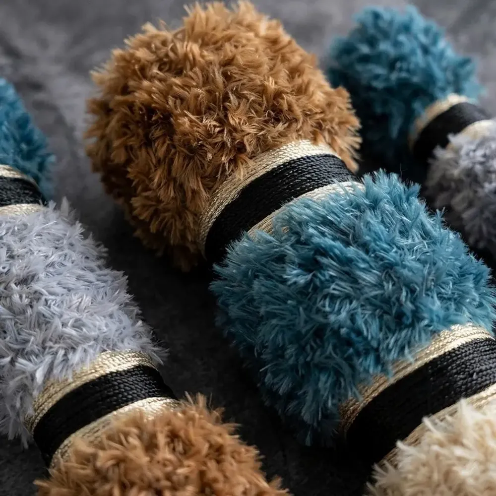 Other wall decoration - Velvet Totems: 3-Piece Handmade Textured Wool Wall Installation Set - SARMAL DESIGN
