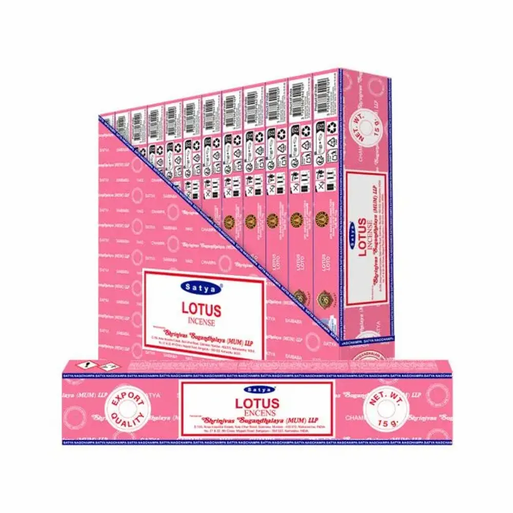 Home fragrances - Satya Lotus Incense 15g - Box of 12 packs - ARABESK