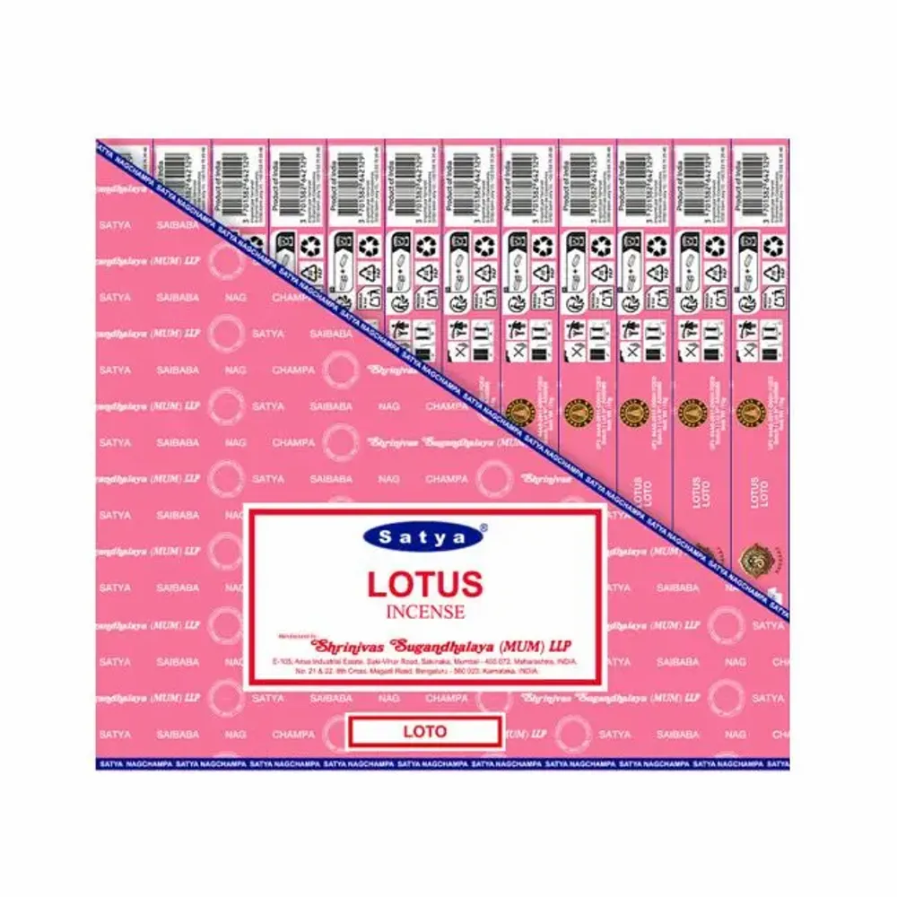 Home fragrances - Satya Lotus Incense 15g - Box of 12 packs - ARABESK