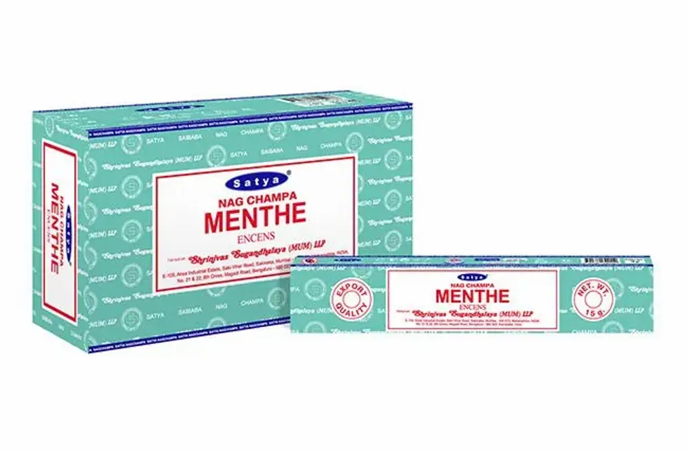 Parfums d'intérieur - Encens Satya Menthe 15g - Boîte De 12 Paquets - ARABESK