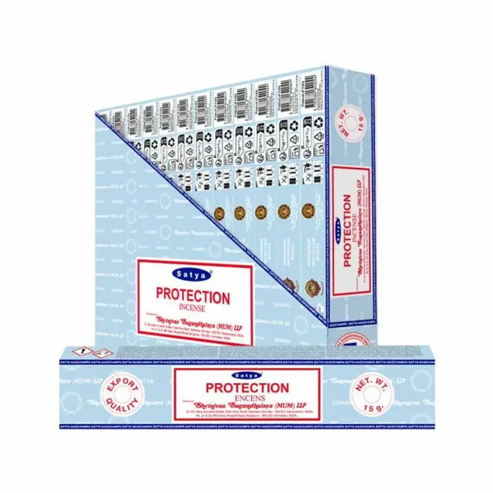 Parfums d'intérieur - Encens Satya Protection 15g -Boîte De 12 Paquets - ARABESK