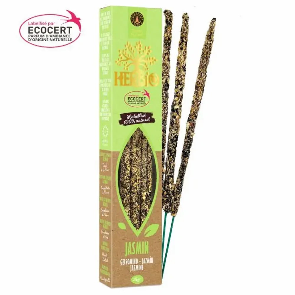 Home fragrances - Smudge Incense Ecocert Herbio Jasmine 20g - ARABESK