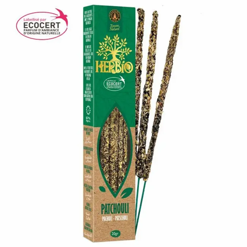 Parfums d'intérieur - Encens Smudge Ecocert Herbio Patchouli 20g - ARABESK