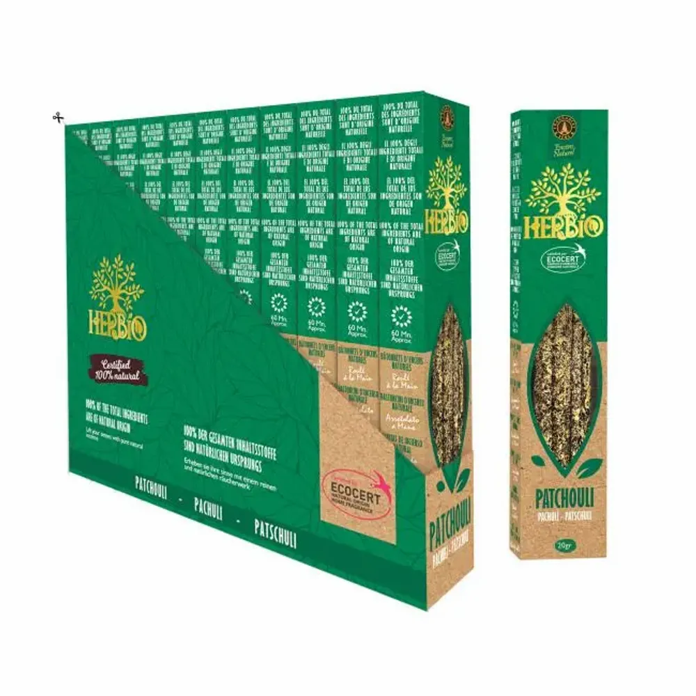Parfums d'intérieur - Encens Smudge Ecocert Herbio Patchouli 20g - ARABESK
