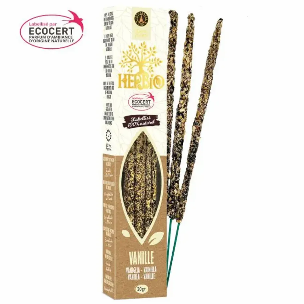 Home fragrances - Smudge Ecocert Herbio Vanilla Incense 20g - ARABESK