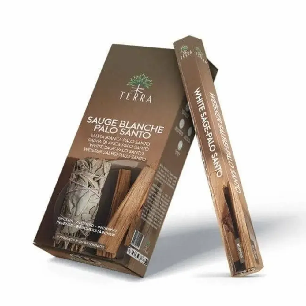 Parfums d'intérieur - Encens Terra Sans Charbon Hexa -Sauge Blanche Palo Santo 30g - ARABESK