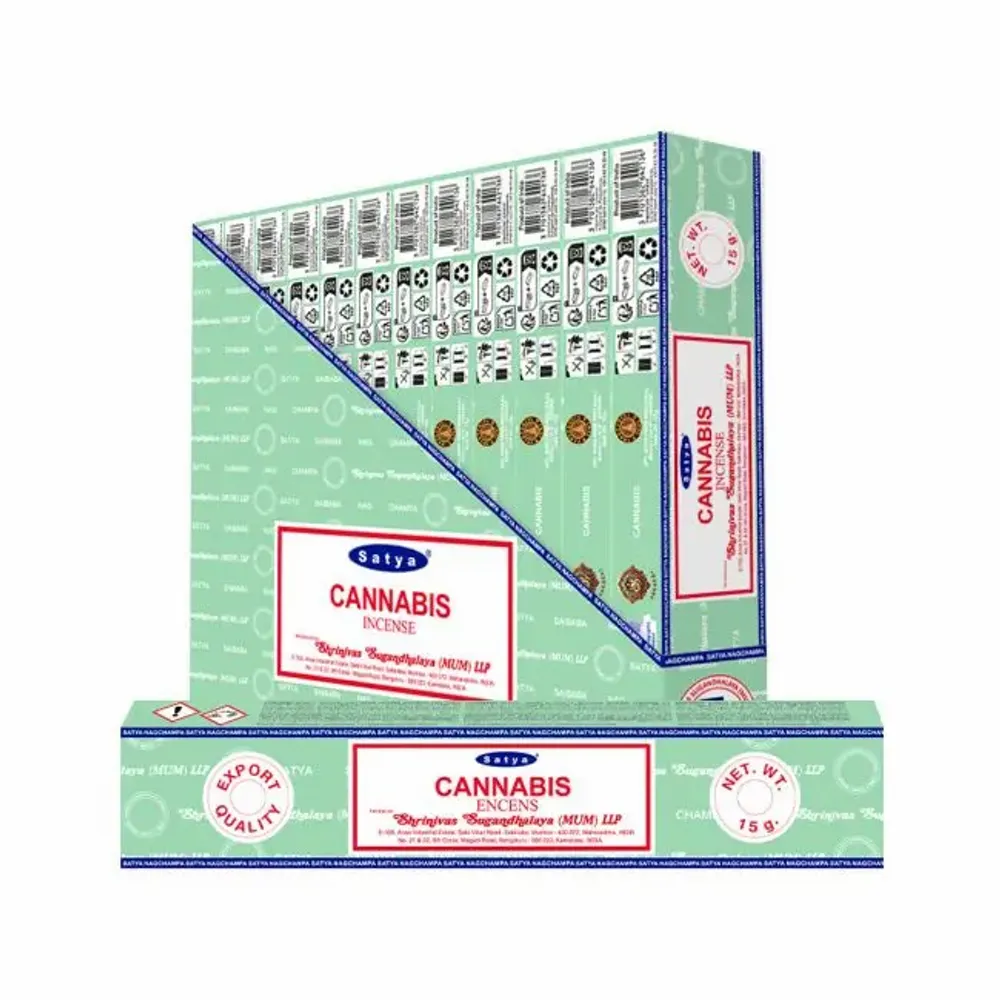 Home fragrances - Satya Cannabis Incense 15g - Box of 12 packs - ARABESK