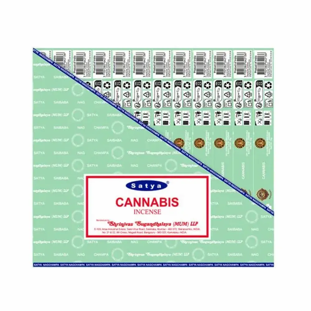 Home fragrances - Satya Cannabis Incense 15g - Box of 12 packs - ARABESK