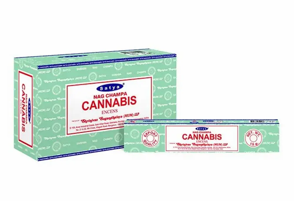 Home fragrances - Satya Cannabis Incense 15g - Box of 12 packs - ARABESK