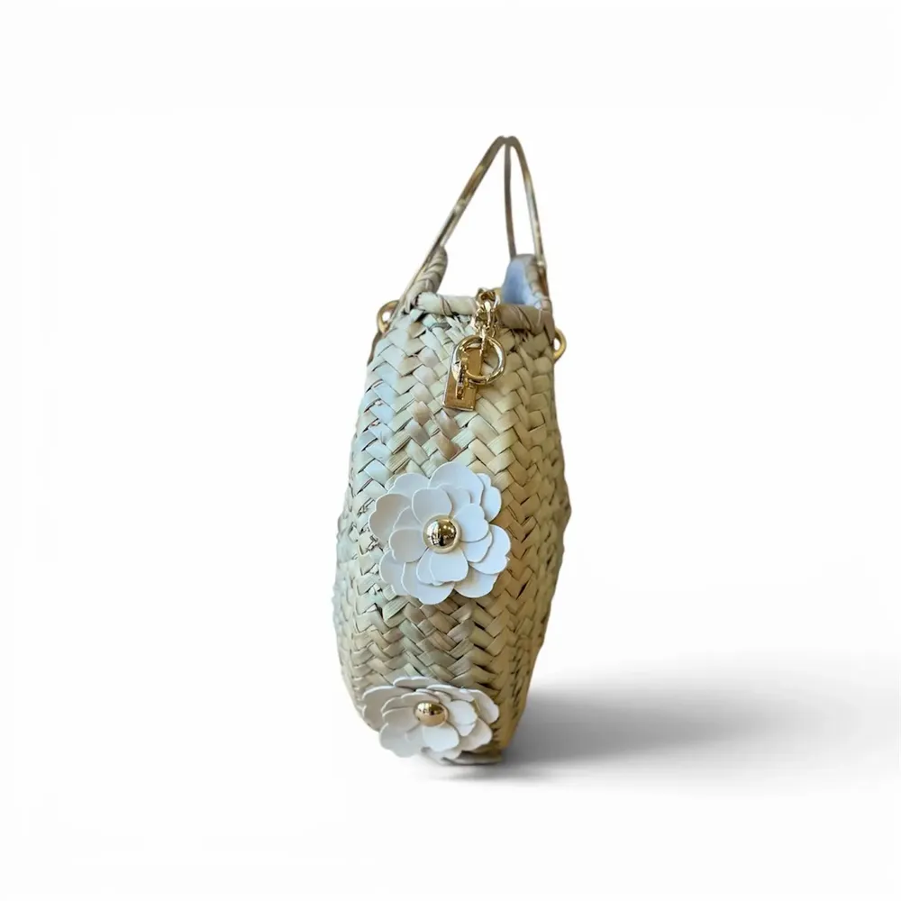Bags and totes - Camelia round bag with flowers - DANIÉ