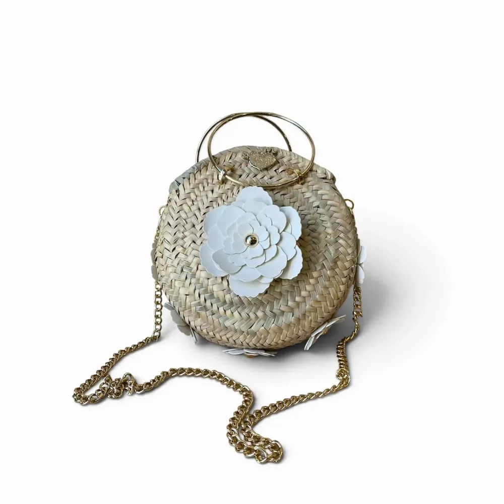 Bags and totes - Camelia round bag with flowers - DANIÉ