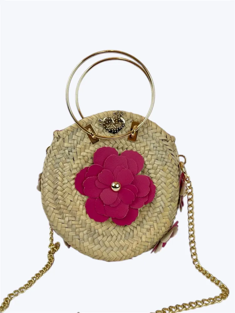 Bags and totes - Camelia round bag with flowers - DANIÉ