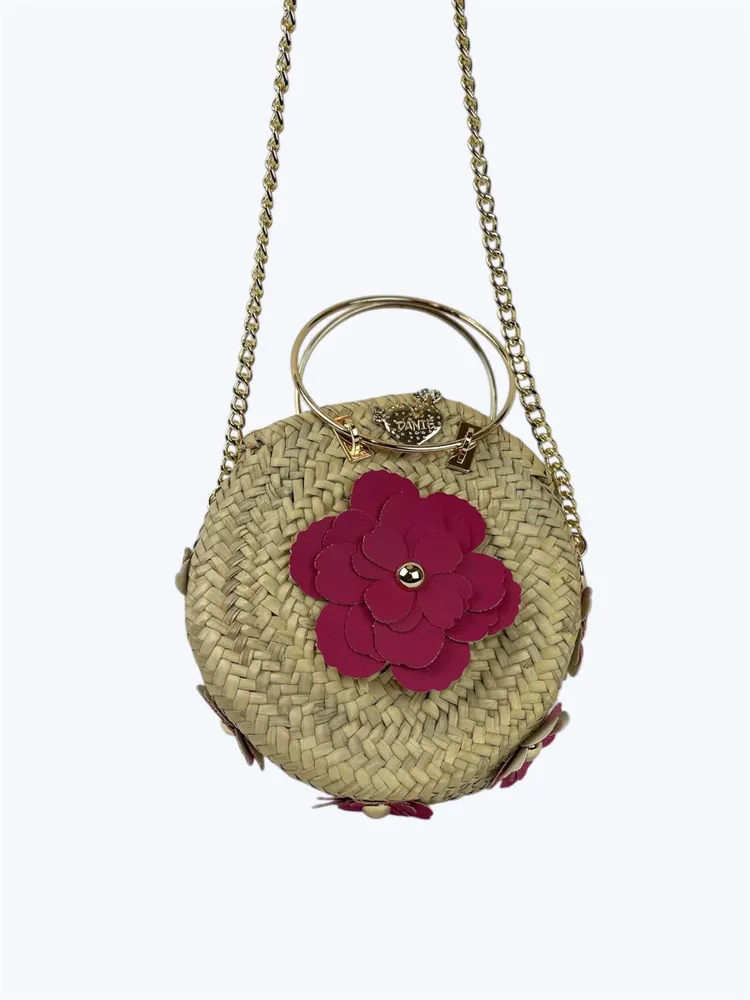 Bags and totes - Camelia round bag with flowers - DANIÉ
