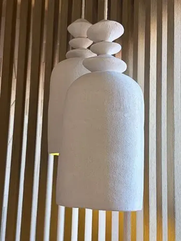 Hanging lights - Pendant hanging lamp handmade ceramic - STUDIO WILD ORANGE