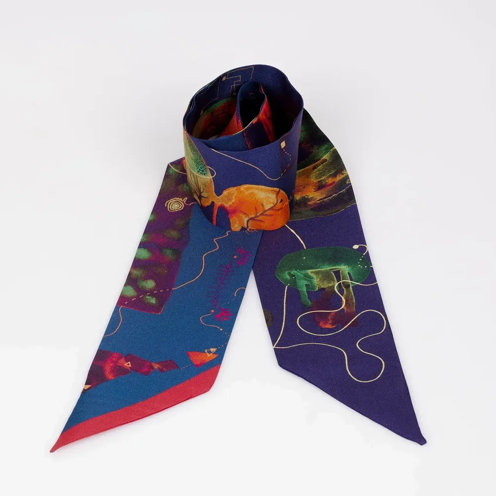 Accessoires cheveux - Maritime Silk Twilly - ELCIELA