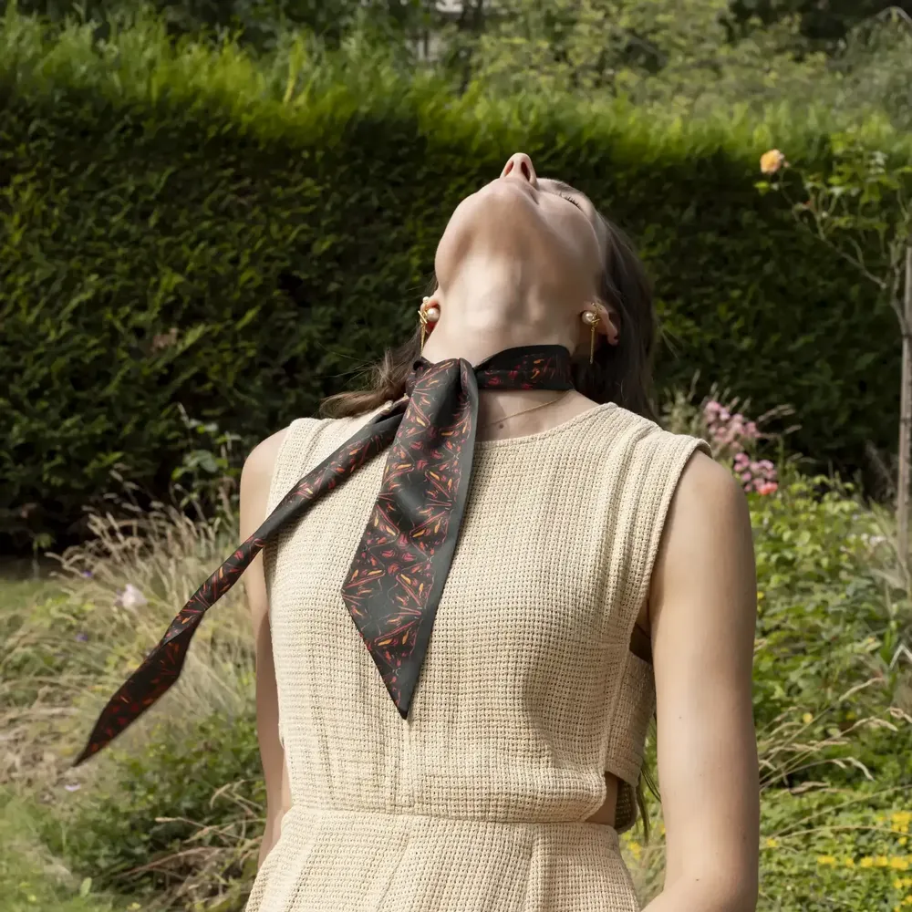 Accessoires cheveux - Redshine Silk Twilly - ELCIELA