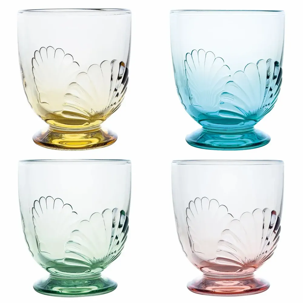 Glass - Belle-Île 4 color cups - LA ROCHÈRE