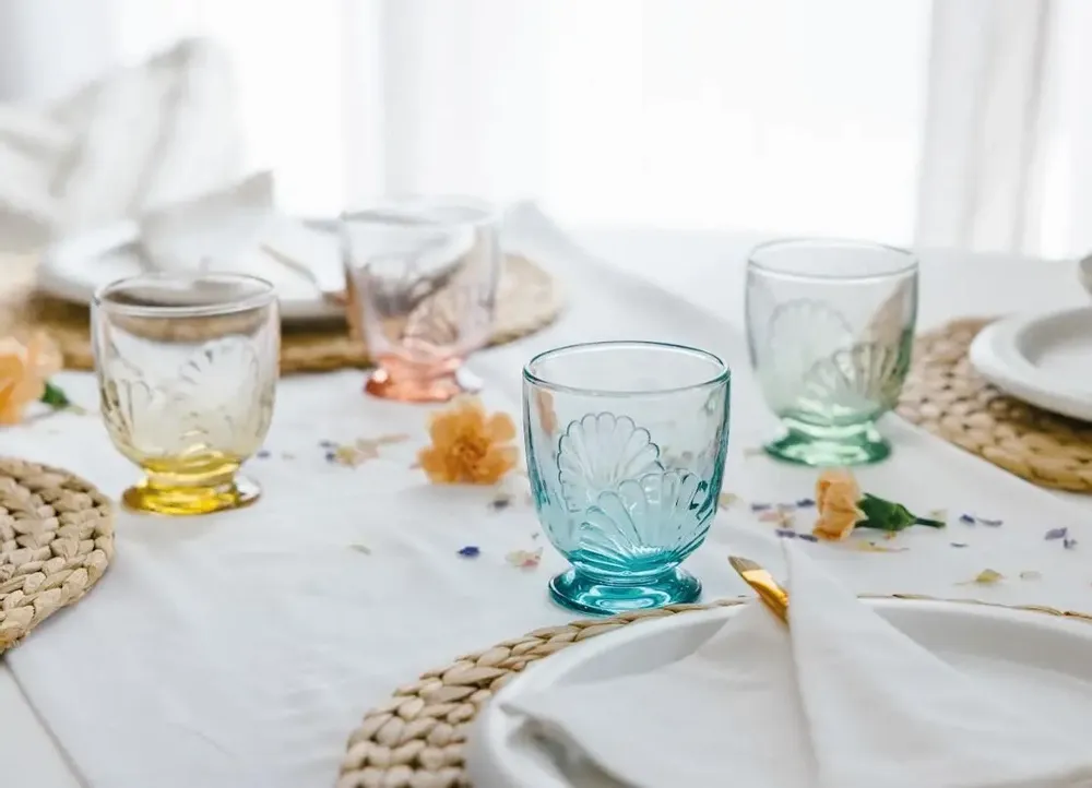 Glass - Belle-Île 4 color cups - LA ROCHÈRE