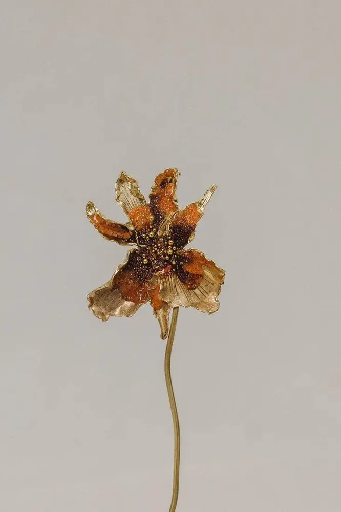 Floral decoration - Hand Painted Catleya Orchid Sculpture - CÂPÂ JEWELRY