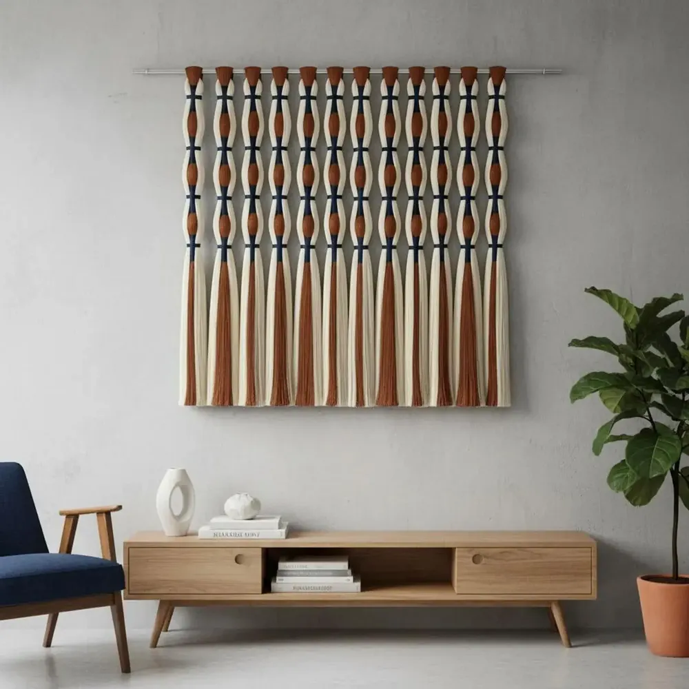 Other wall decoration - Royal Weave: Handmade Macrame Wall Installation - SARMAL DESIGN